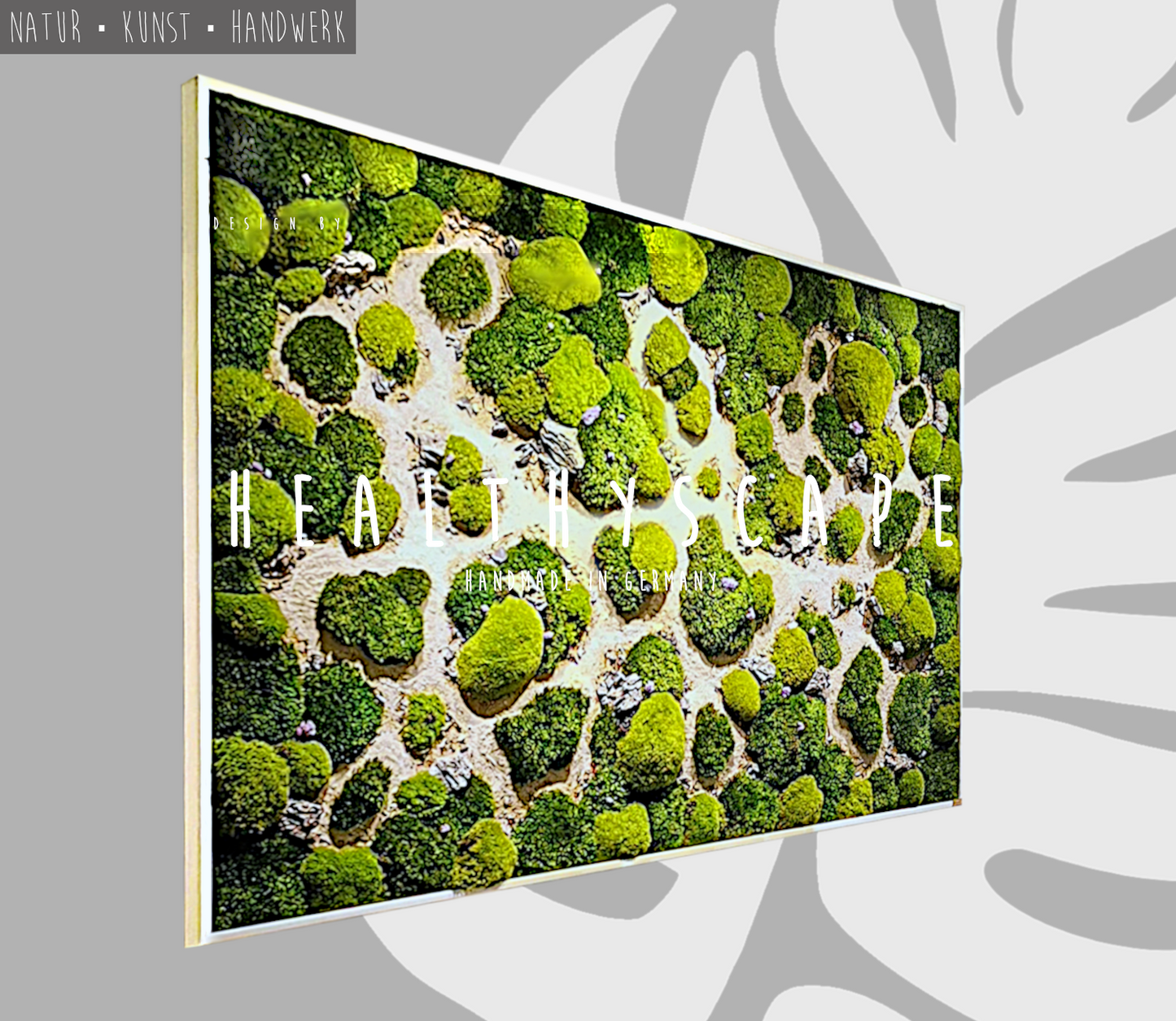 Custom-made sand picture moss picture flower picture "Dune paths" - wall art with dune landscape