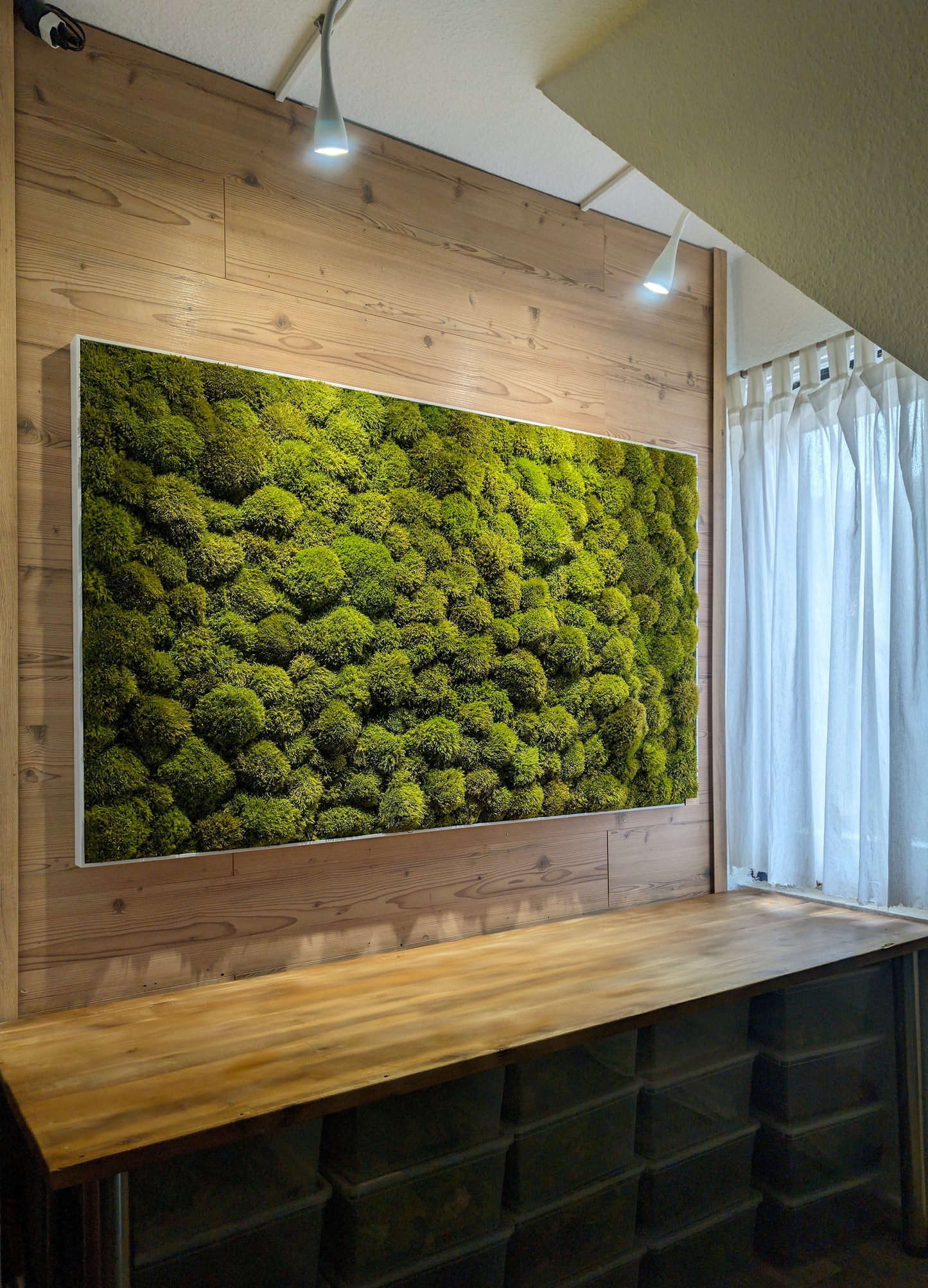 Custom-made moss picture - plant picture in real wood frame - frame rectangular 80-200cm Provence Moose